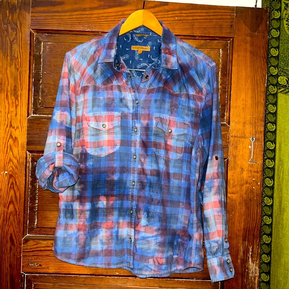 Jacks girlfriend size L flannel snap long sleeve